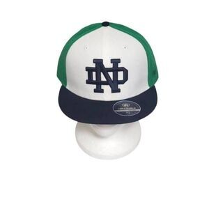 Top of the World Green/Navy Notre Dame Fighting Irish Rally Fitted Hat Sz 7 5/8